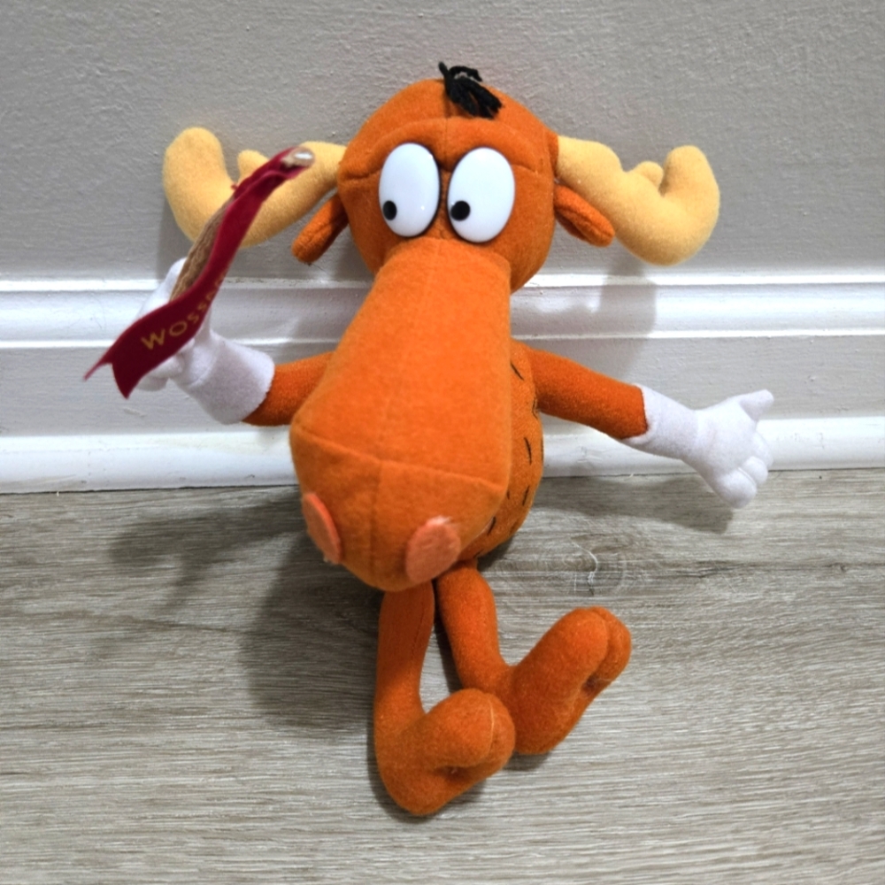 Vintage Stuffins Plush Rocky & Bullwinkle Moose Stuffed Animal